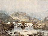 Thomas Girtin Bridge near Beddgelert (Snowdonia) painting
